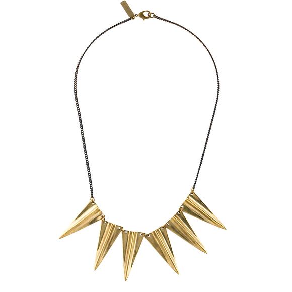 Handmade Recycled Brass Bib Collar Statement Necklace by K/LLER (MSRP $395) - Picture 2 of 4